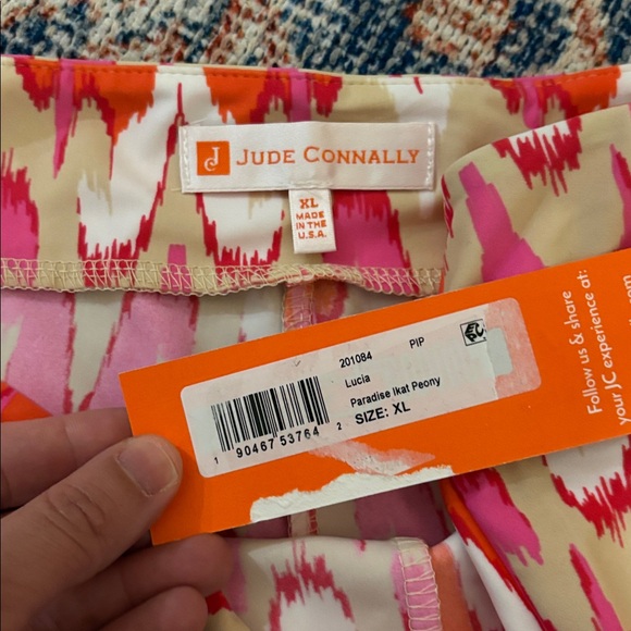 Jude Connally Lucia Pants in Paradise Ikat Peony SZ XL NWT - Picture 5 of 5